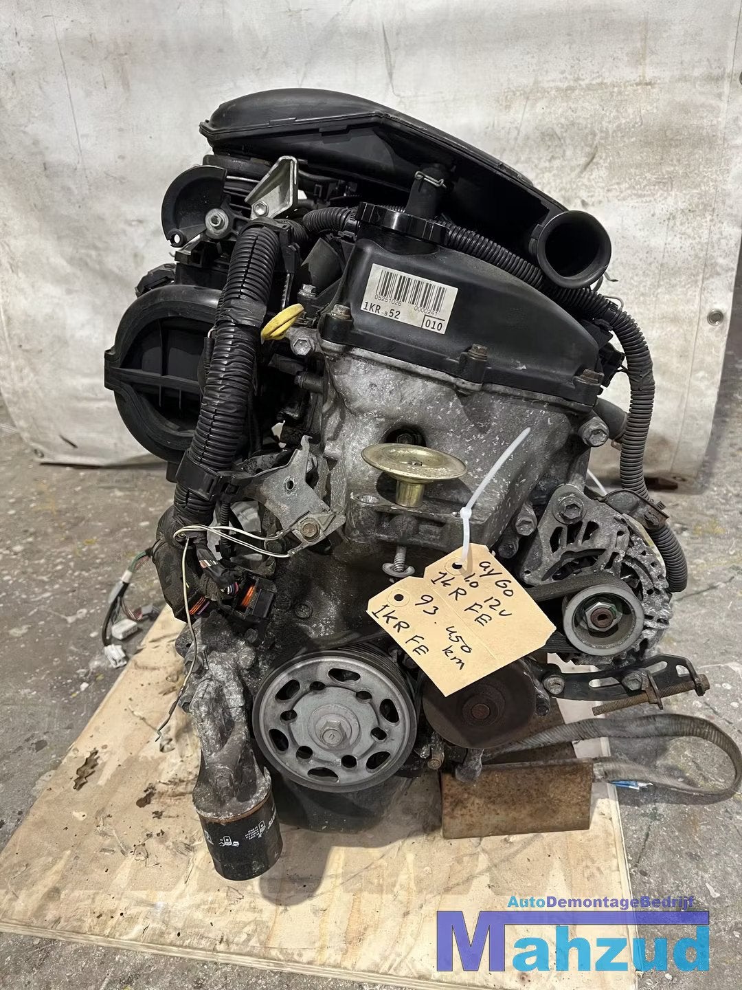 TOYOTA AYCO C1 107 1.0 1KRFE Motorblok motor 94,000 KM, Info@toyota.co.jp, Gebruikt, Toyota Motor Corporation, Toyota