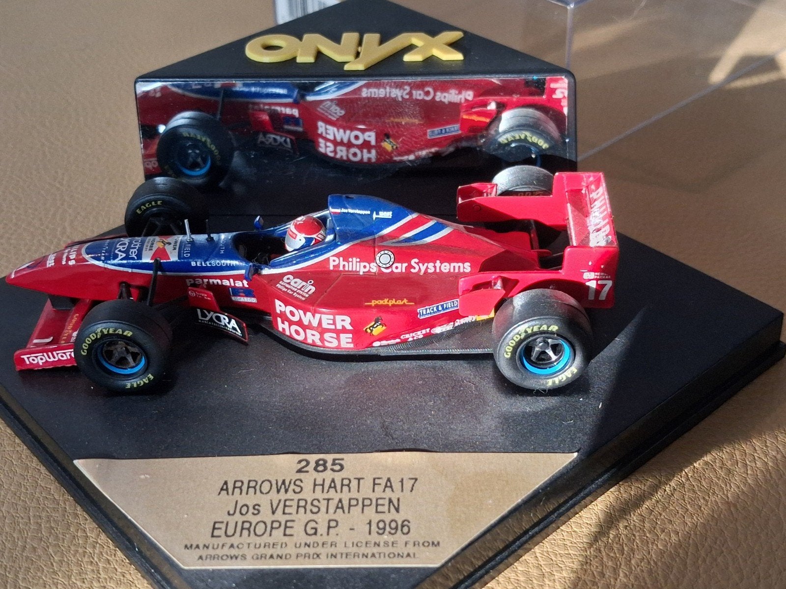 Onyx Arrows Hart 1996 Jos Verstappen met handtekening, Ophalen of Verzenden, Auto, MiniChamps