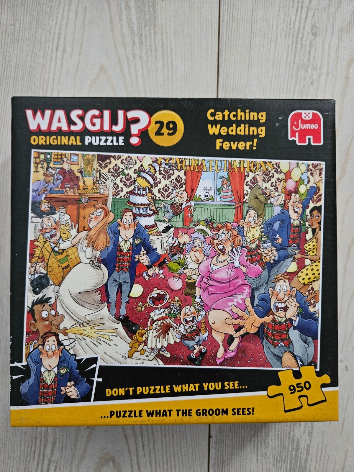 Wasgij? Original 29: Catching Wedding Fever! 950 st, Ophalen of Verzenden, 500 t/m 1500 stukjes, Gebruikt, Legpuzzel