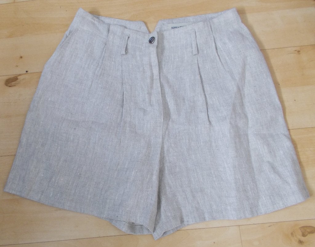 Beige 80% katoenen korte broek van Sophia Pigozzi! 44, Kleding | Dames, Kort, Verzenden, Beige, Maat 42/44 (L)