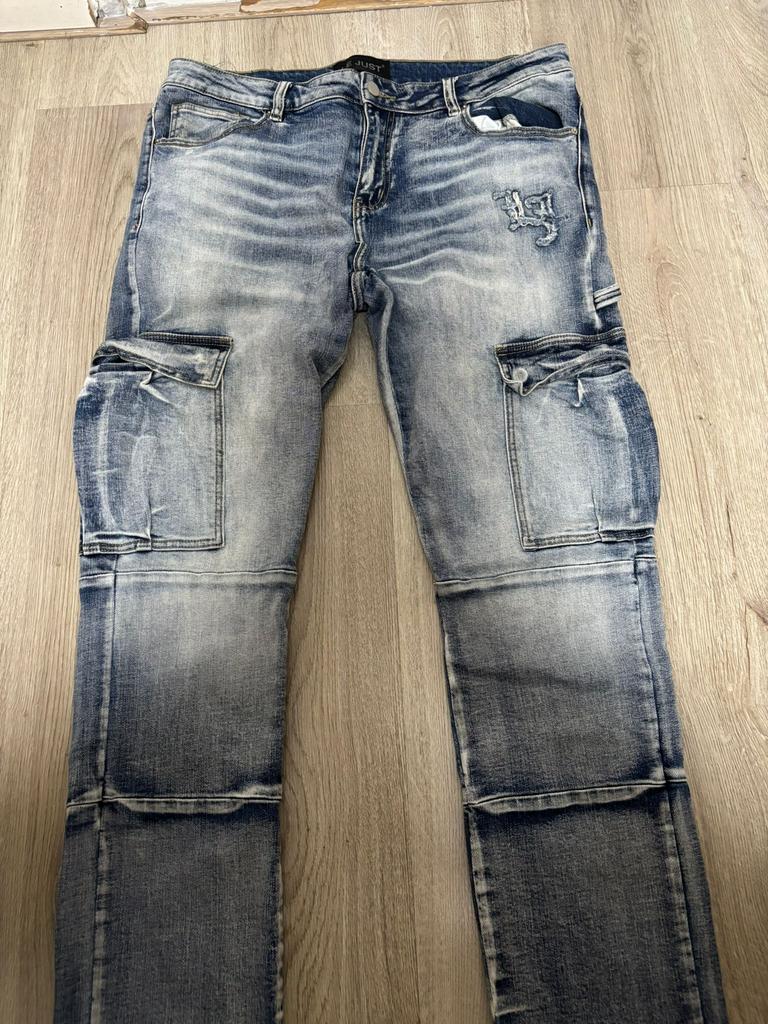Le Just broek, Ophalen of Verzenden, Zo goed als nieuw, Blauw, W33 - W34 (confectie 48/50)