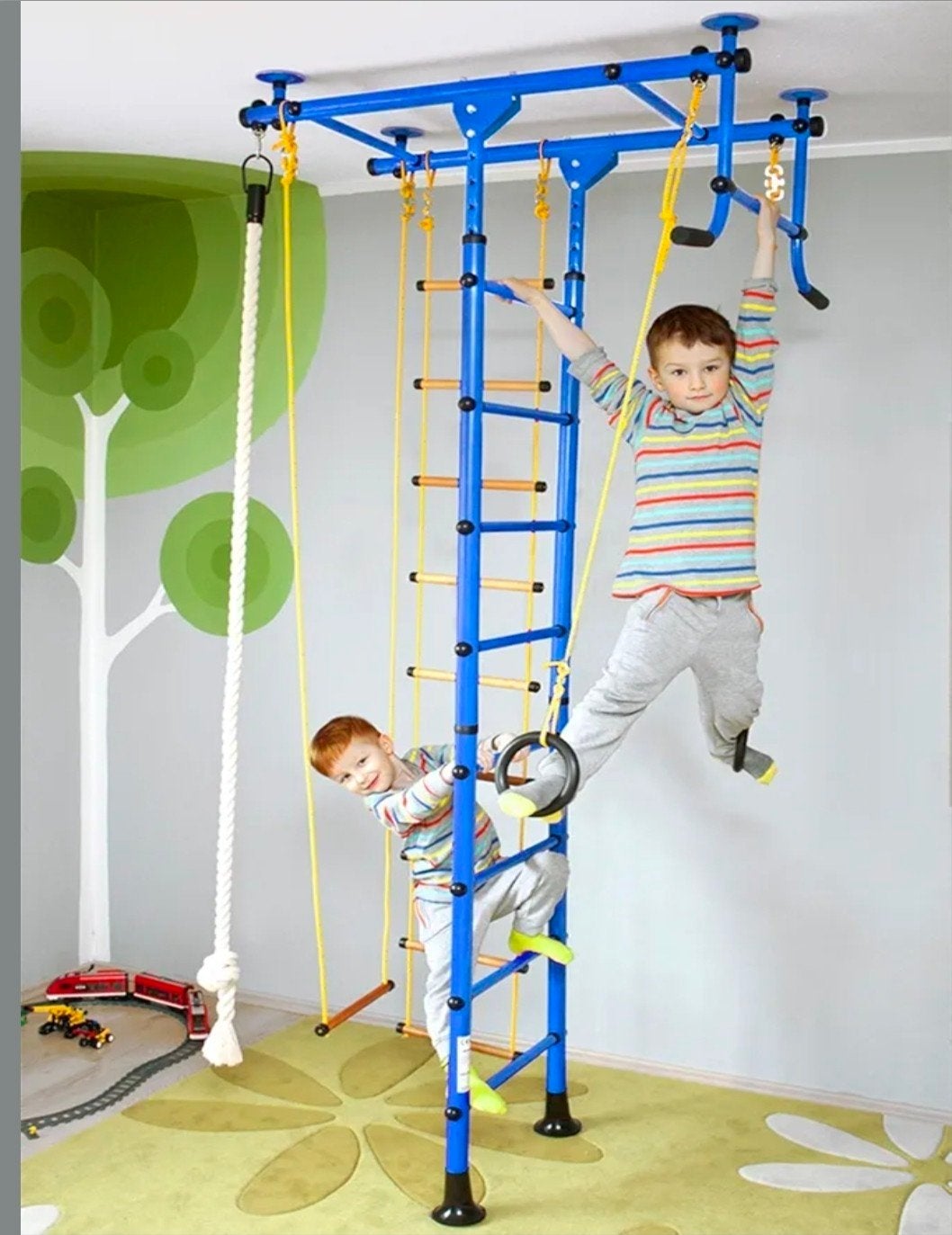 Klimrek met klimtouw, ladder, ringen en trapeze, Kinderen en Baby's, Ophalen, Gebruikt, Overige typen