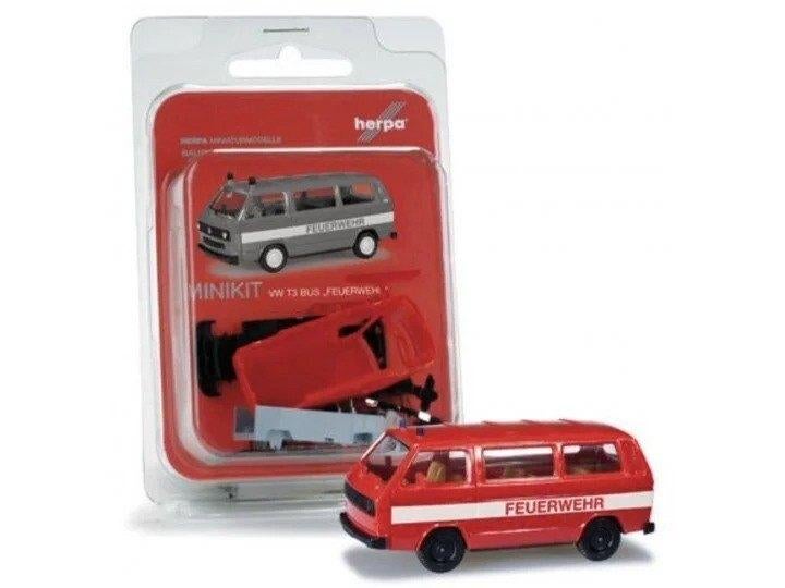 VW T3 Feuerwehr (Minikit), Ophalen of Verzenden, Nieuw, Auto, Herpa