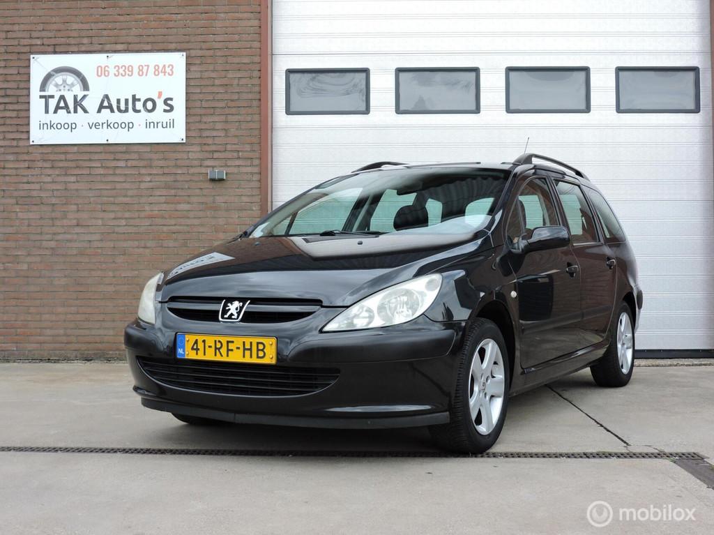 Peugeot 307 Break 1.6-16V XS/AIRCO/NAP/Boekjes/apk 12-5-27, Gebruikt, 4 cilinders, Zwart, Origineel Nederlands