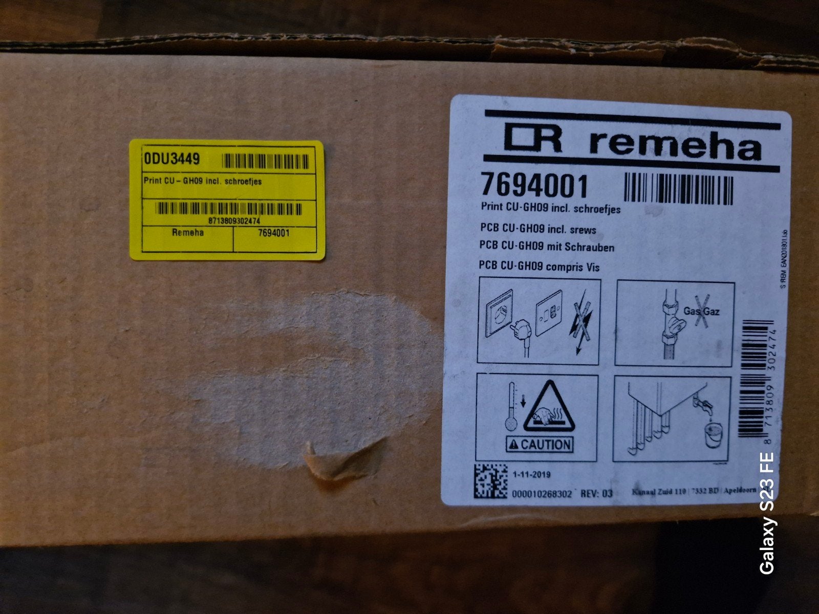 Remeha printplaat 7694001, Ophalen of Verzenden, 250 mm of meer