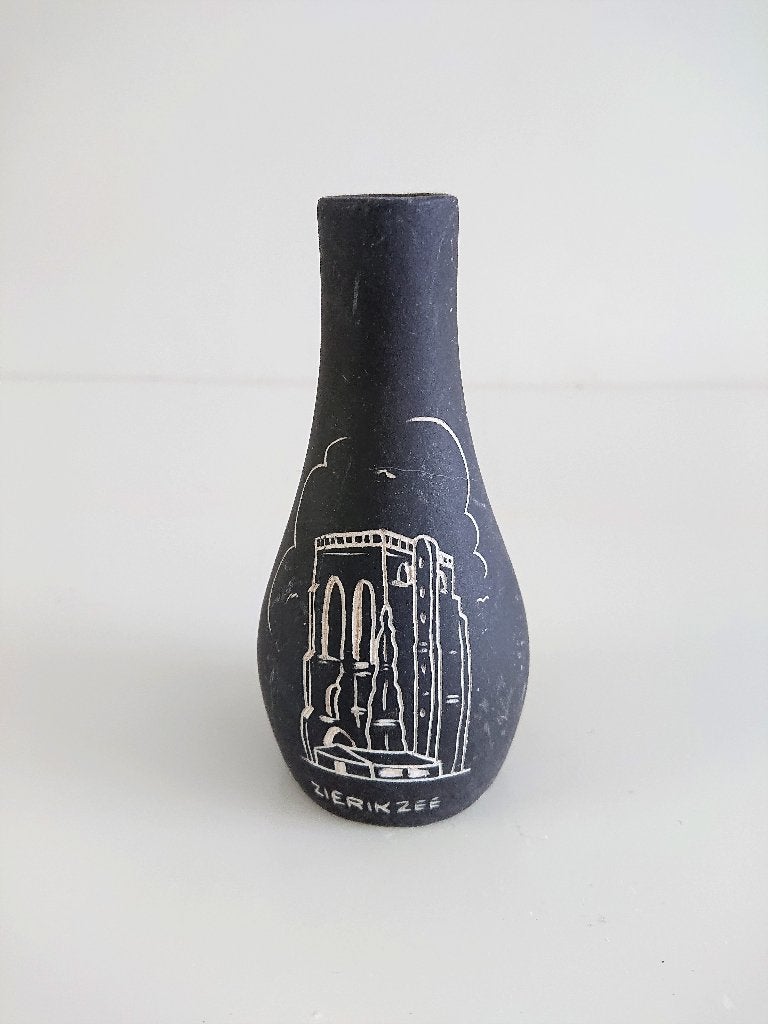 Klein vintage jaren 50 L' Ancora vaasje Zierikzee Aristo, Antiek en Kunst, Antiek | Keramiek en Aardewerk, Verzenden