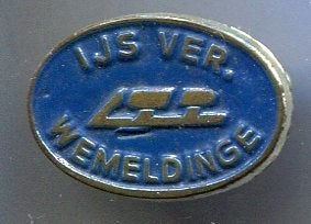 IJs vereniging Wemeldingen zilverkleurig broche ( P_241), Verzamelen, Speldjes, Pins en Buttons, Verzenden, Nieuw, Sport, Speldje of Pin