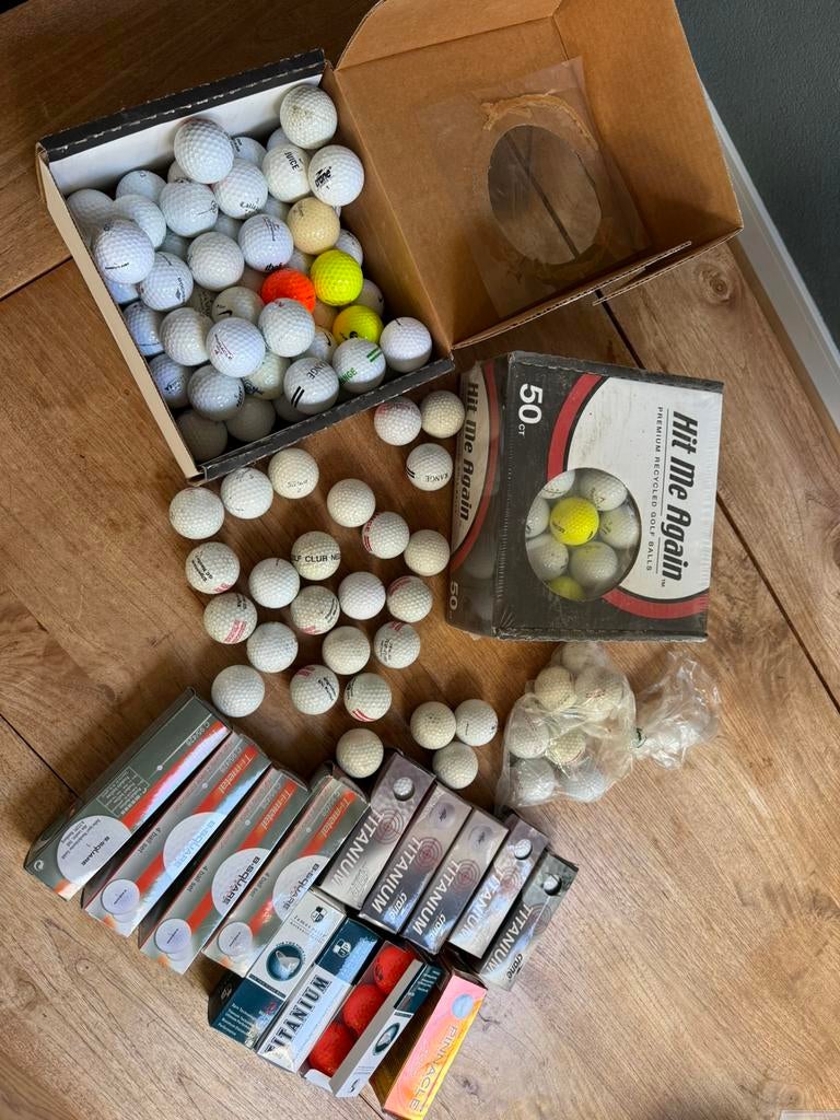 Golfballen ca 170 stuks veelal nieuw, Sport en Fitness, Golf, Ophalen of Verzenden, Nieuw, Bal(len)
