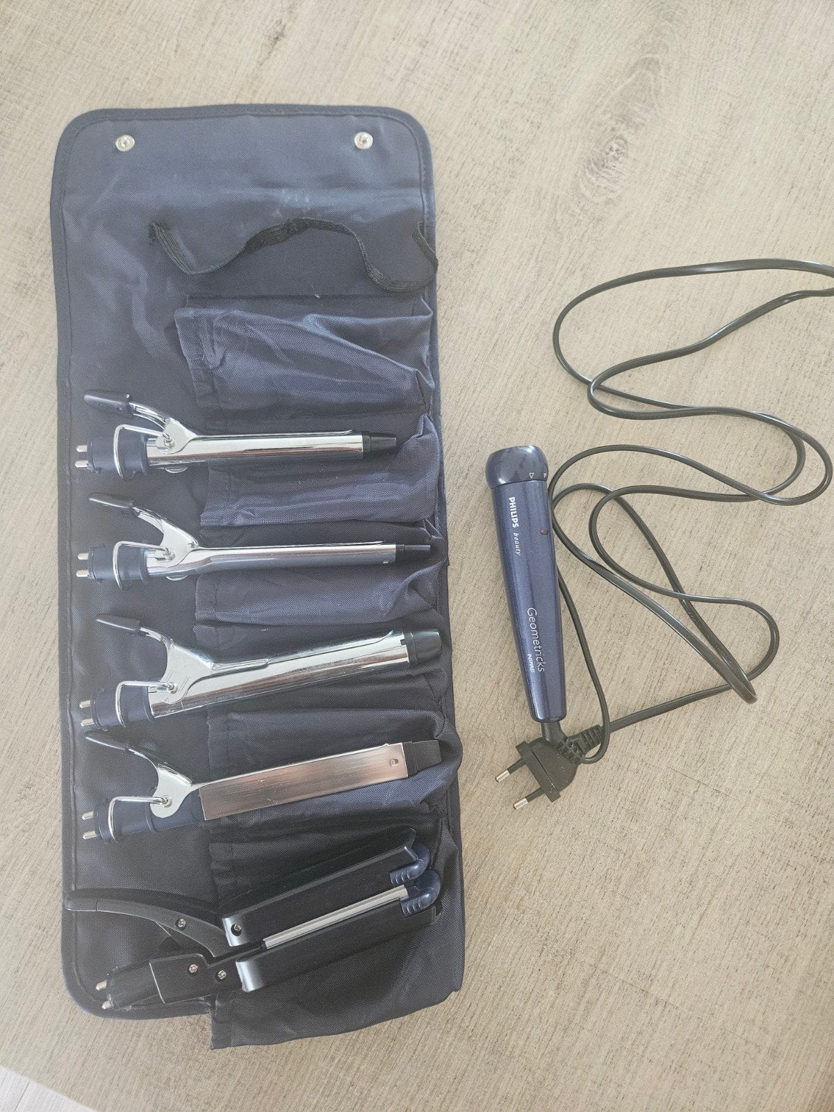 Philips krultang set met 5 opzetstukken, Ophalen of Verzenden, Zo goed als nieuw, Haarverzorging