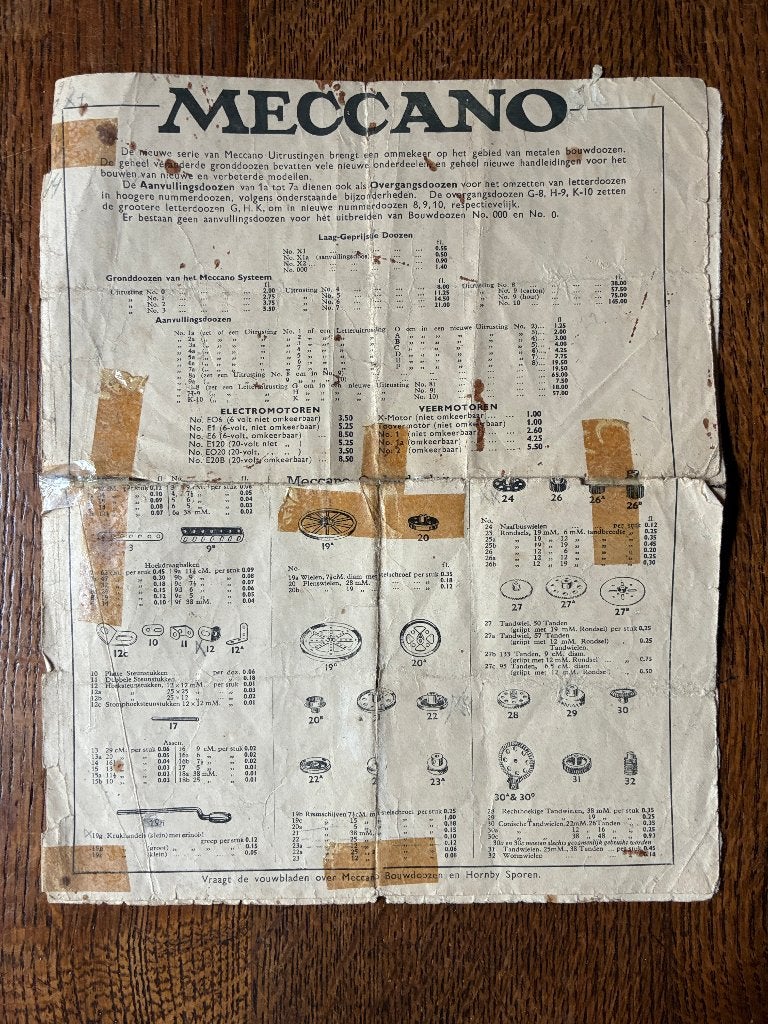 Vintage antiek Meccano folder, Ophalen of Verzenden