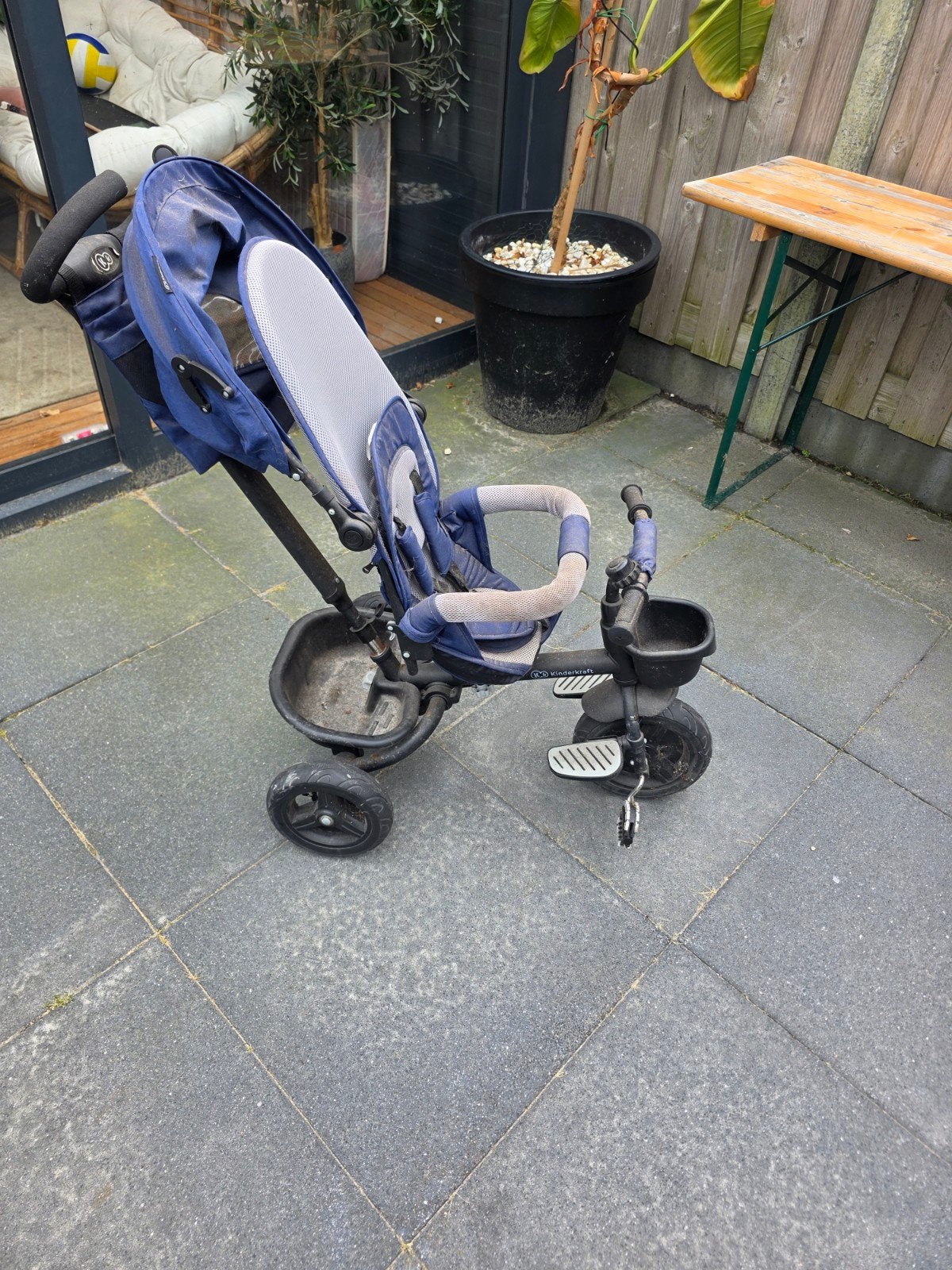 Kinderkraft Aveo 6-in-1 Driewieler met Duwstang en Zonnekap, Ophalen of Verzenden, Zo goed als nieuw, Verstelbare zitting