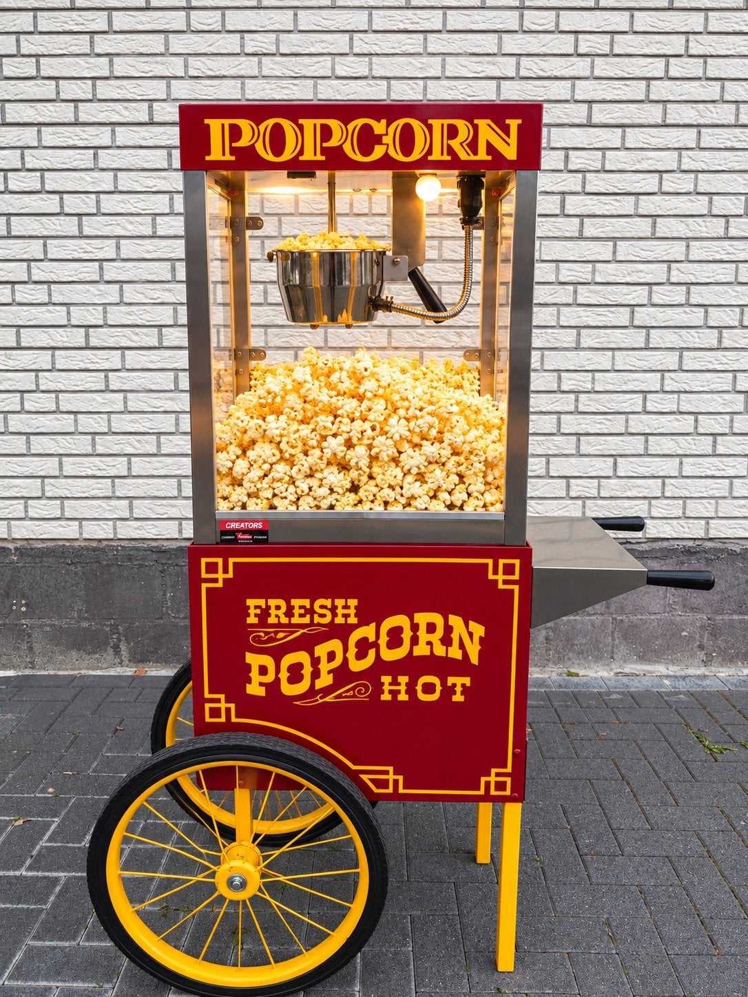 Professionele Popcornmachine op Kar - Vers en Warm, Ophalen, Gebruikt, Overige