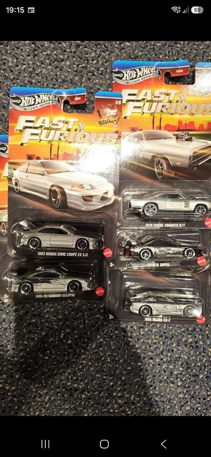 Hot Wheels Fast & Furious Silver Series Set (5 auto's), Nieuw, Ophalen of Verzenden, Mattel, Service@mattel.com
