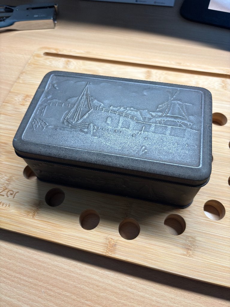 Oud DE Blik Heerenbaai - Friese Taferelen (Sloten/Grou), Verzamelen, Ophalen of Verzenden, Gebruikt, Koffie, Douwe Egberts