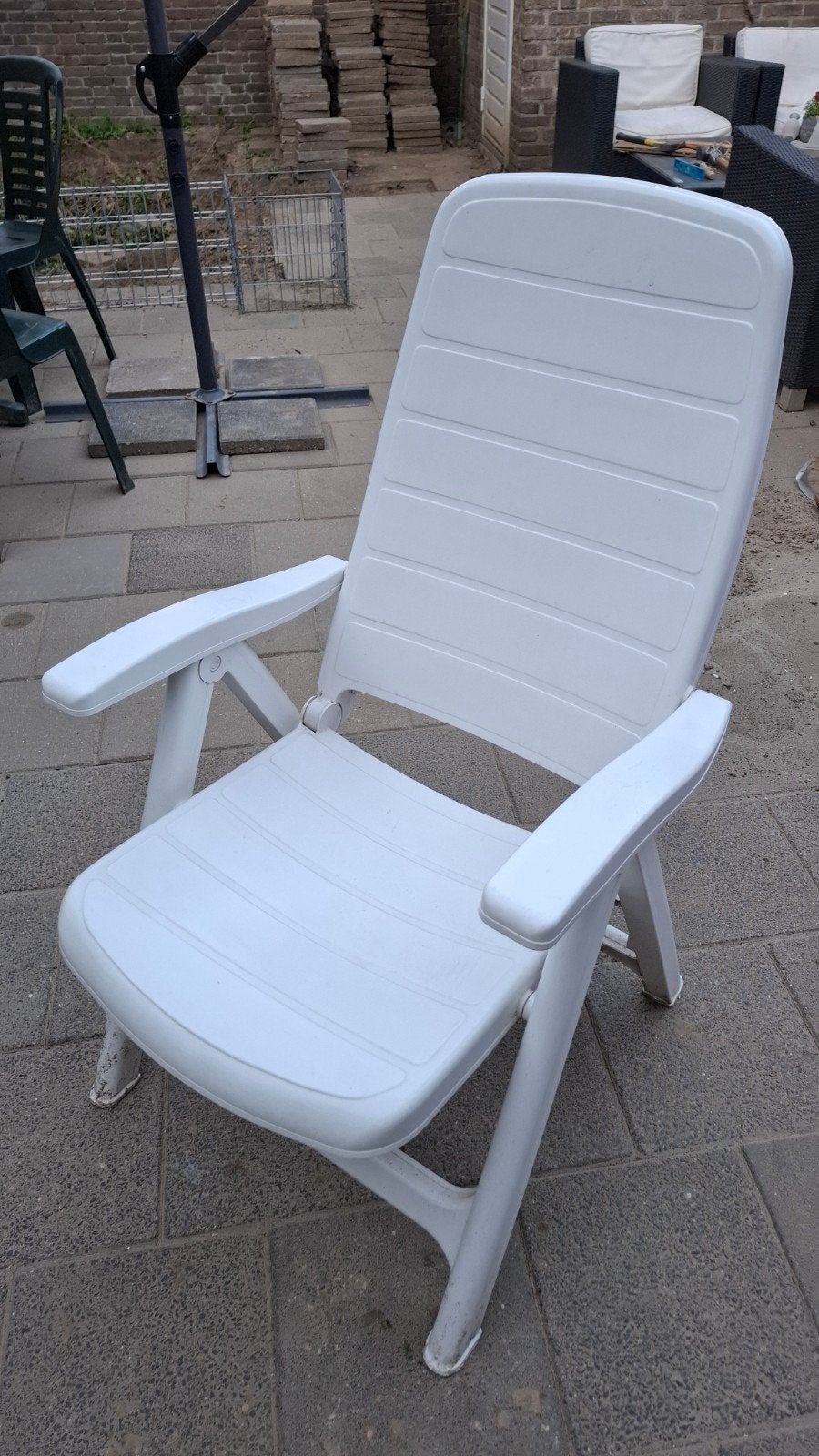 Tuinstoelen 4x, Tuin en Terras, Tuinstoelen, Ophalen, Kunststof, Inklapbaar