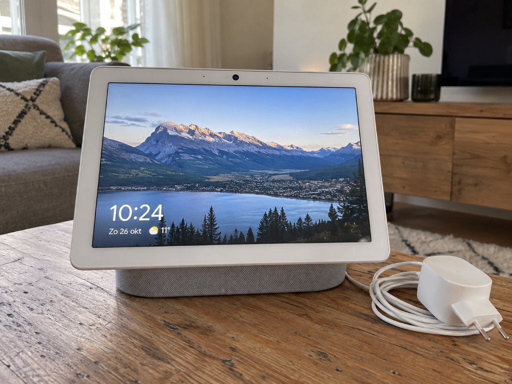 Google Nest Hub Max – zo goed als nieuw – originele doos, Ophalen of Verzenden, Zo goed als nieuw