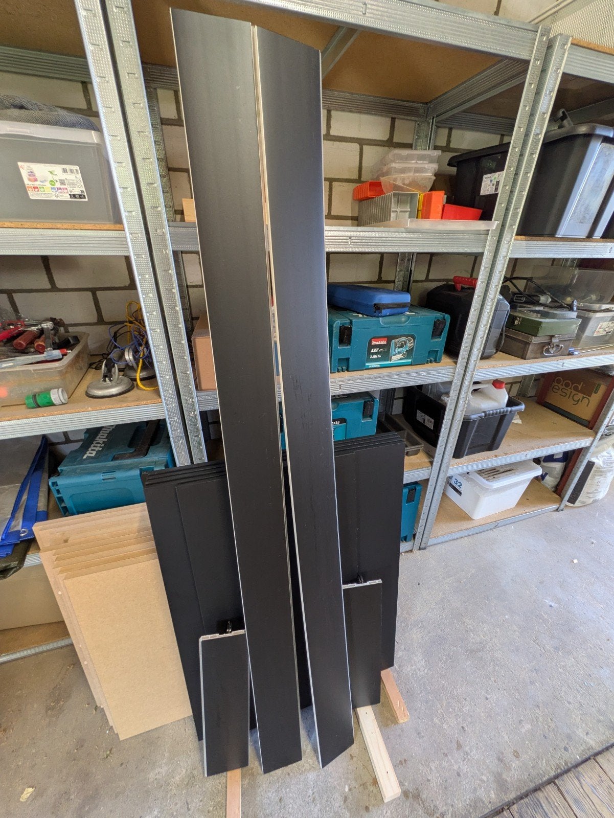 Ikea Kungsbacka Keuken Plinten (2x158cm, 2x44cm) Zwart, Ophalen, Gebruikt, Zwart, 150 tot 200 cm