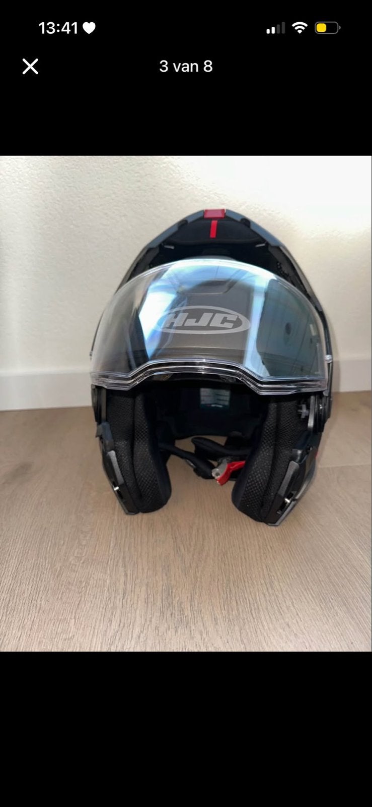 HJC I100 Systeemhelm - Mat Zwart - Maat L, Motoren, Systeemhelm, Heren, HJC, Ophalen of Verzenden
