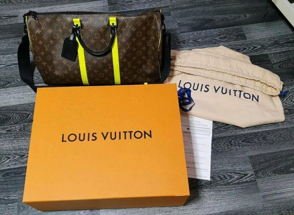 Louis Vuitton M45866 KEEPALL 50 MIT, 40 tot 60 cm, 30 cm of meer, Zwart, Minder dan 35 cm