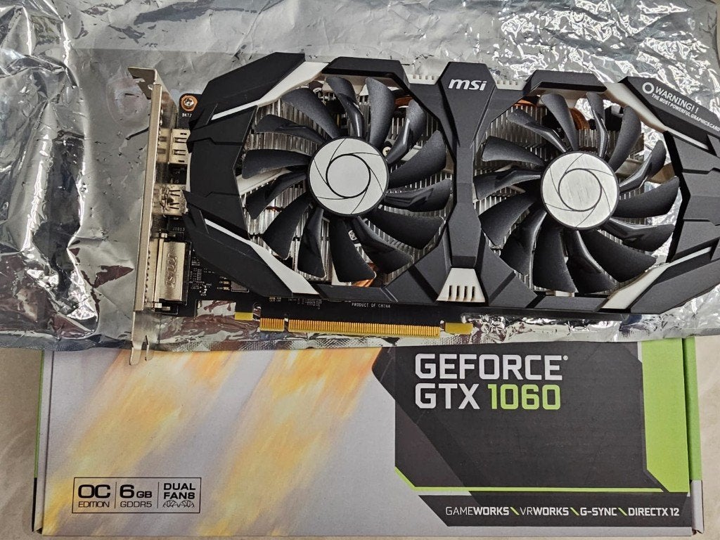 MSI GeForce GTX 1060 6GT OC - 6GB - Inclusief originele doos, Computers en Software, Videokaarten, PCI-Express 3, Gebruikt, HDMI