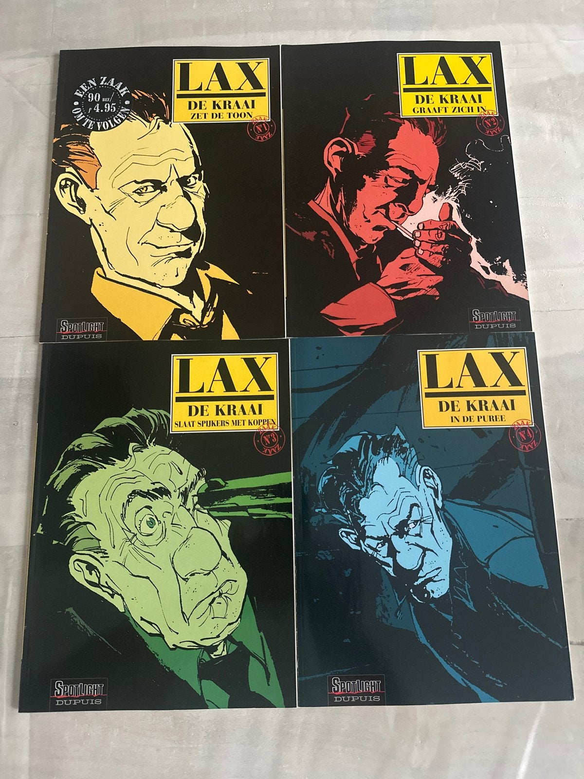 Lax De Kraai .  Serie (4 stripboeken), Complete serie of reeks, Ophalen of Verzenden, Zo goed als nieuw