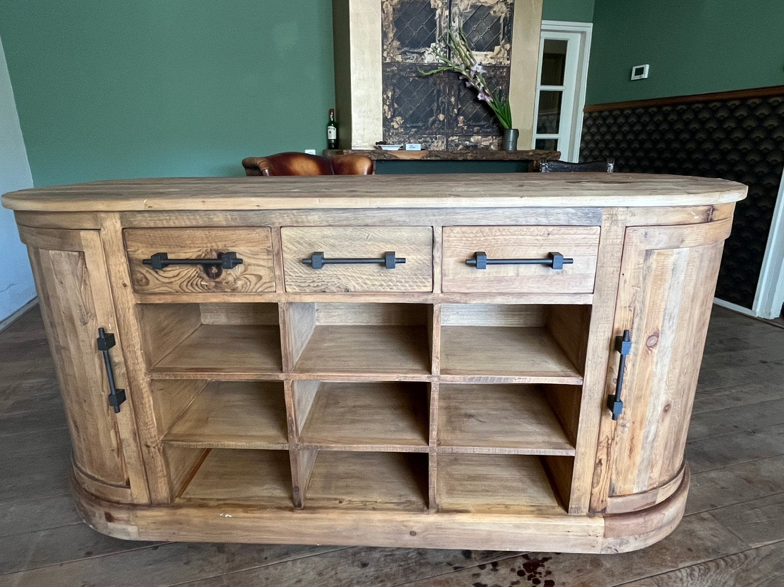 Stoere wijnkast, Huis en Inrichting, Ophalen, Gebruikt, Met deur(en), Stoer, robuust