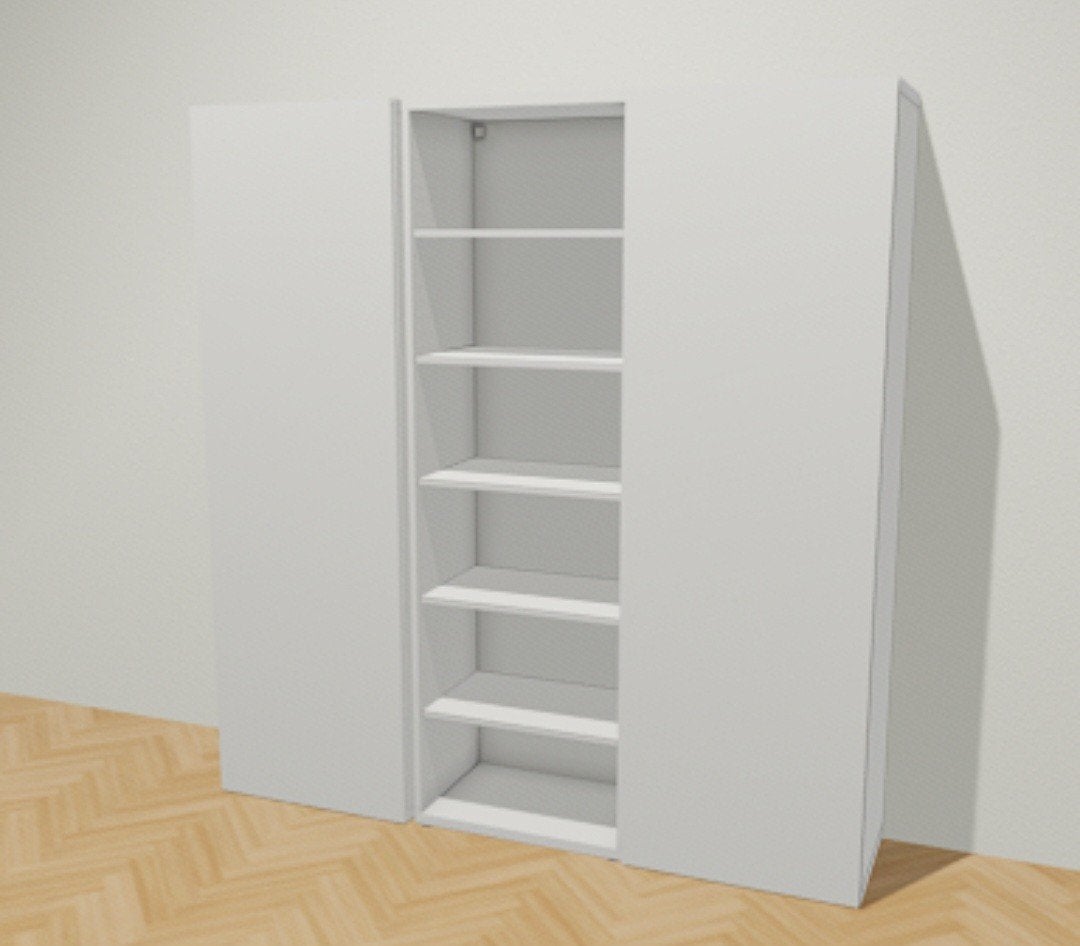 3-Delige Besta kast met 2 schuifdeuren en open middendeel, Ophalen, Gebruikt, 200 cm of meer, 150 tot 200 cm
