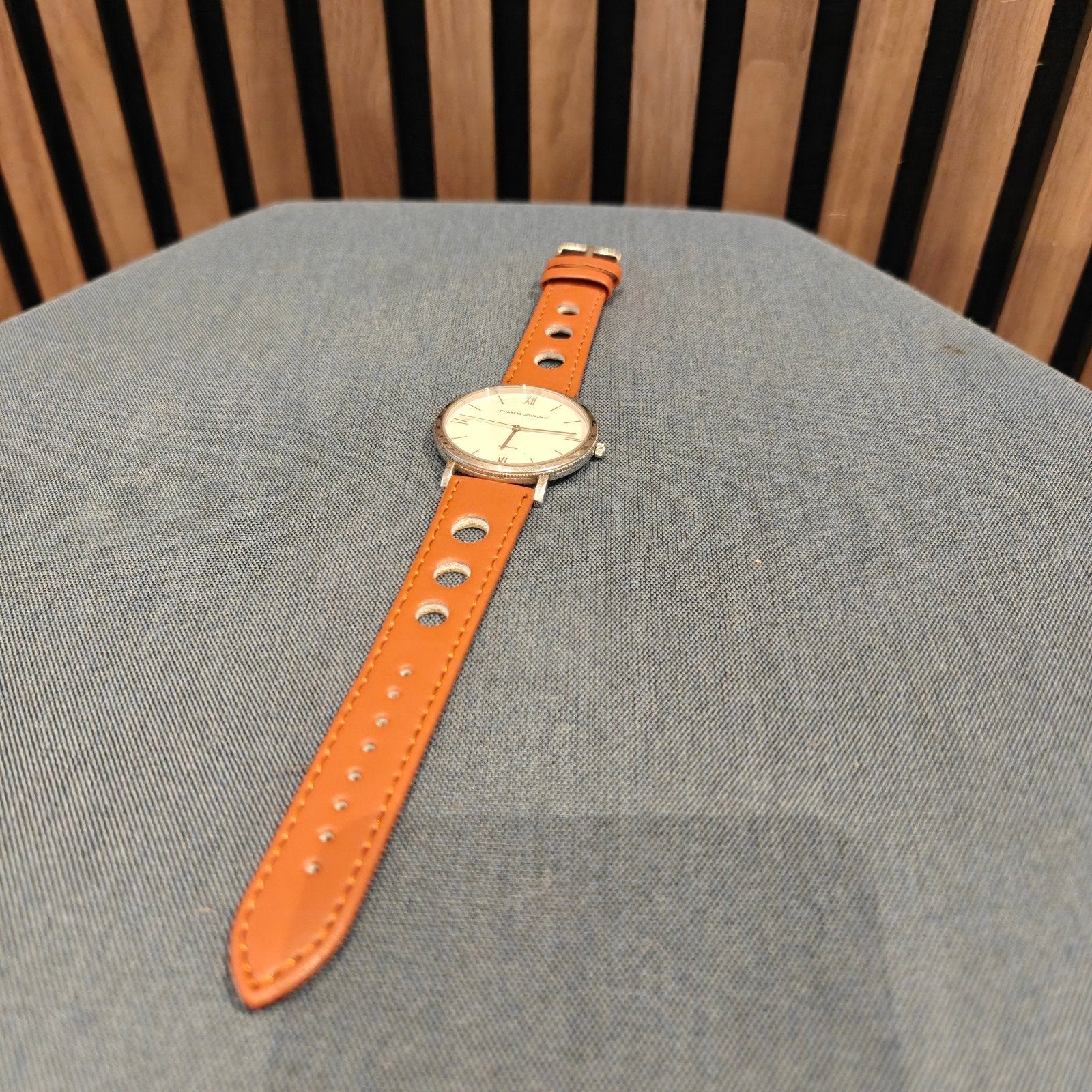 Charles Jourdan Silk herenhorloge 40mm, Ophalen of Verzenden, Staal, Overige merken, 1960 of later