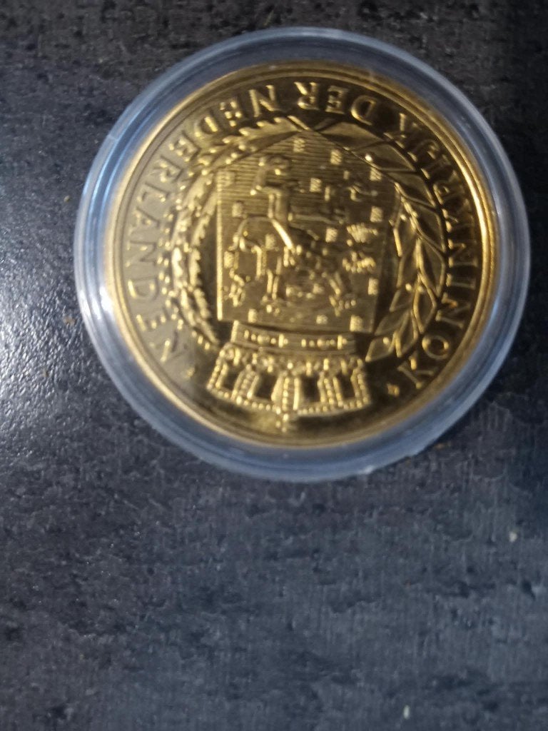 1 herdenkings-symbolische munt Hug0 de Groot, Vóór koninkrijk, Losse munt, 10 gulden, Goud