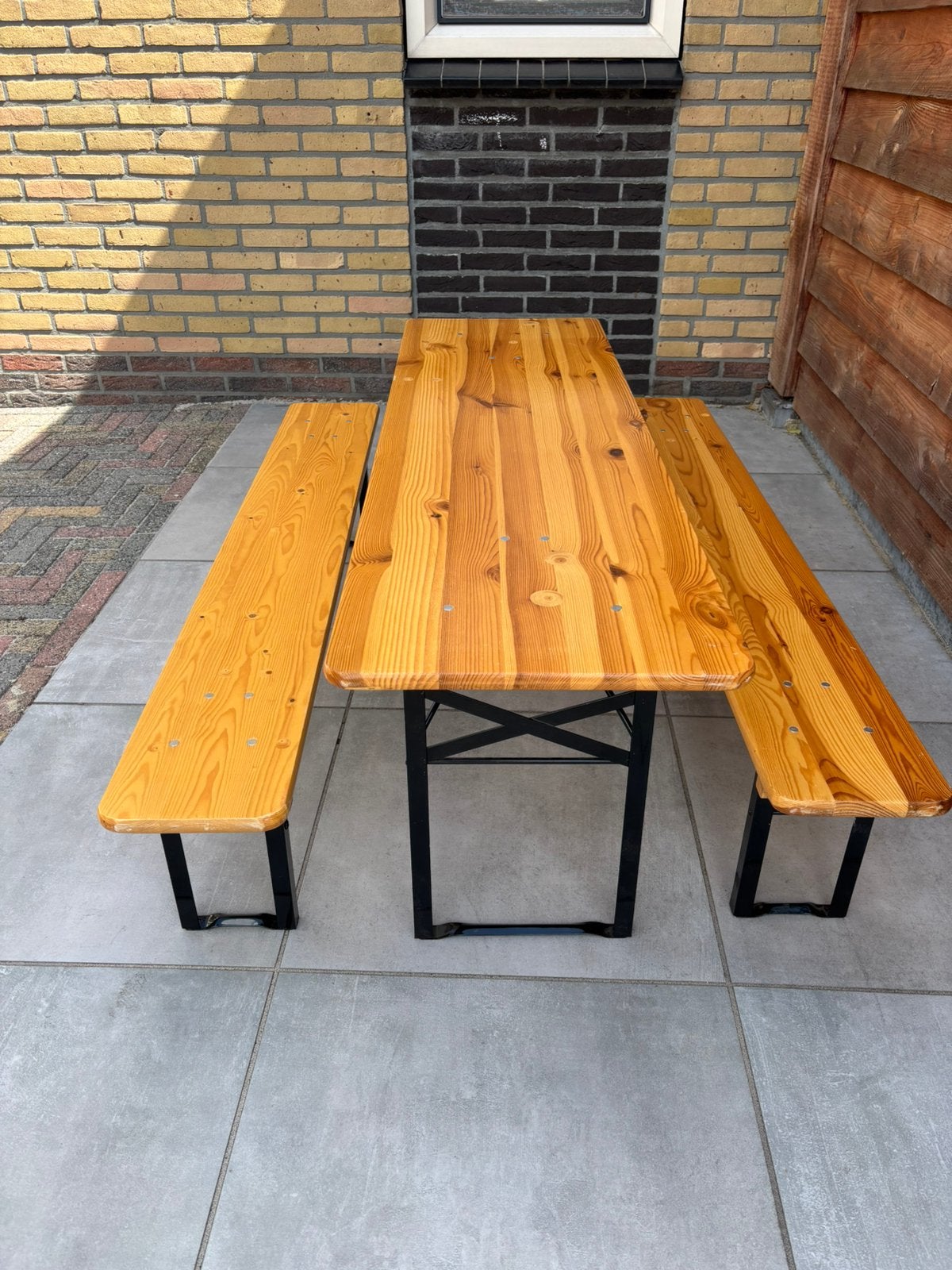 Picknicktafelset (kinderen), Tuin en Terras, Ophalen, Zo goed als nieuw, Inklapbaar, Rechthoekig