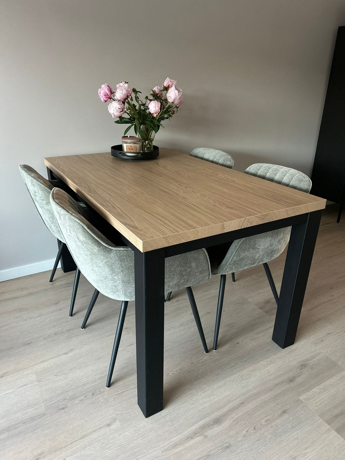 Eettafel haco 4 personen ZGAN, Huis en Inrichting, Tafels | Eettafels, Ophalen, 100 tot 150 cm, Eikenhout, 50 tot 100 cm