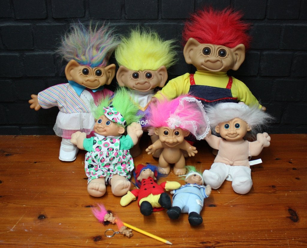 Vintage Trollen, grote Trol poppen Uneeda Wishnik Russ Berry, Verzenden, Gebruikt
