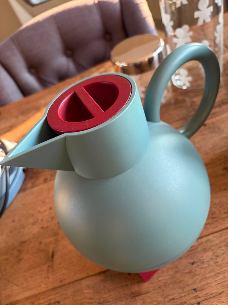 Alessi euclid thermoskan michael graves blauw, Ophalen of Verzenden, Glas, Overige stijlen