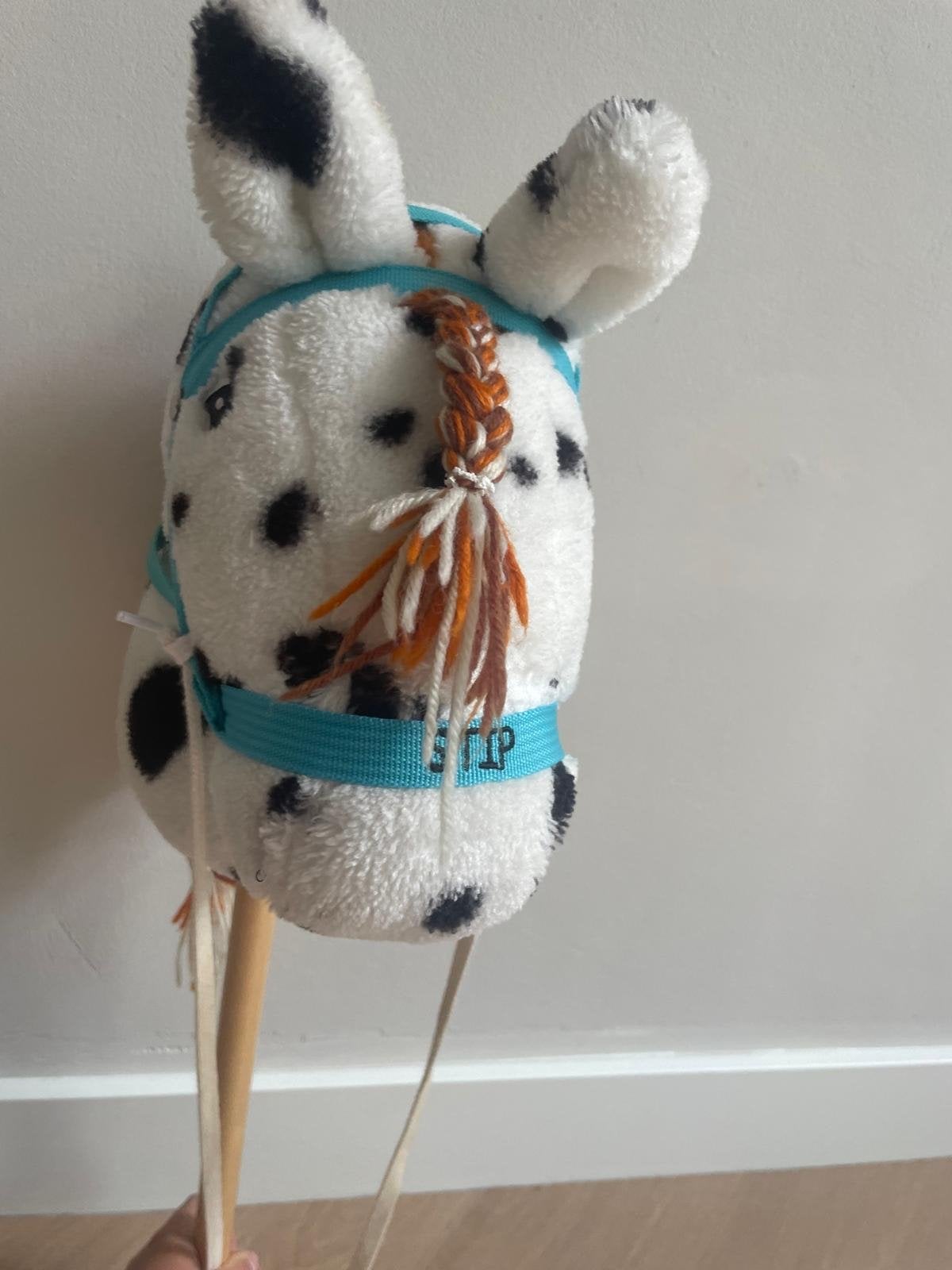 Stokpaardje stip met hoofdstel, hobbyhorse, Ophalen of Verzenden, Gebruikt, Jongen of Meisje