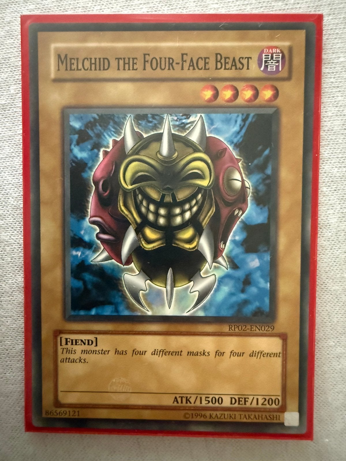Melchid the Four-Face Beast yugioh, Verzenden, Nieuw, Losse kaart