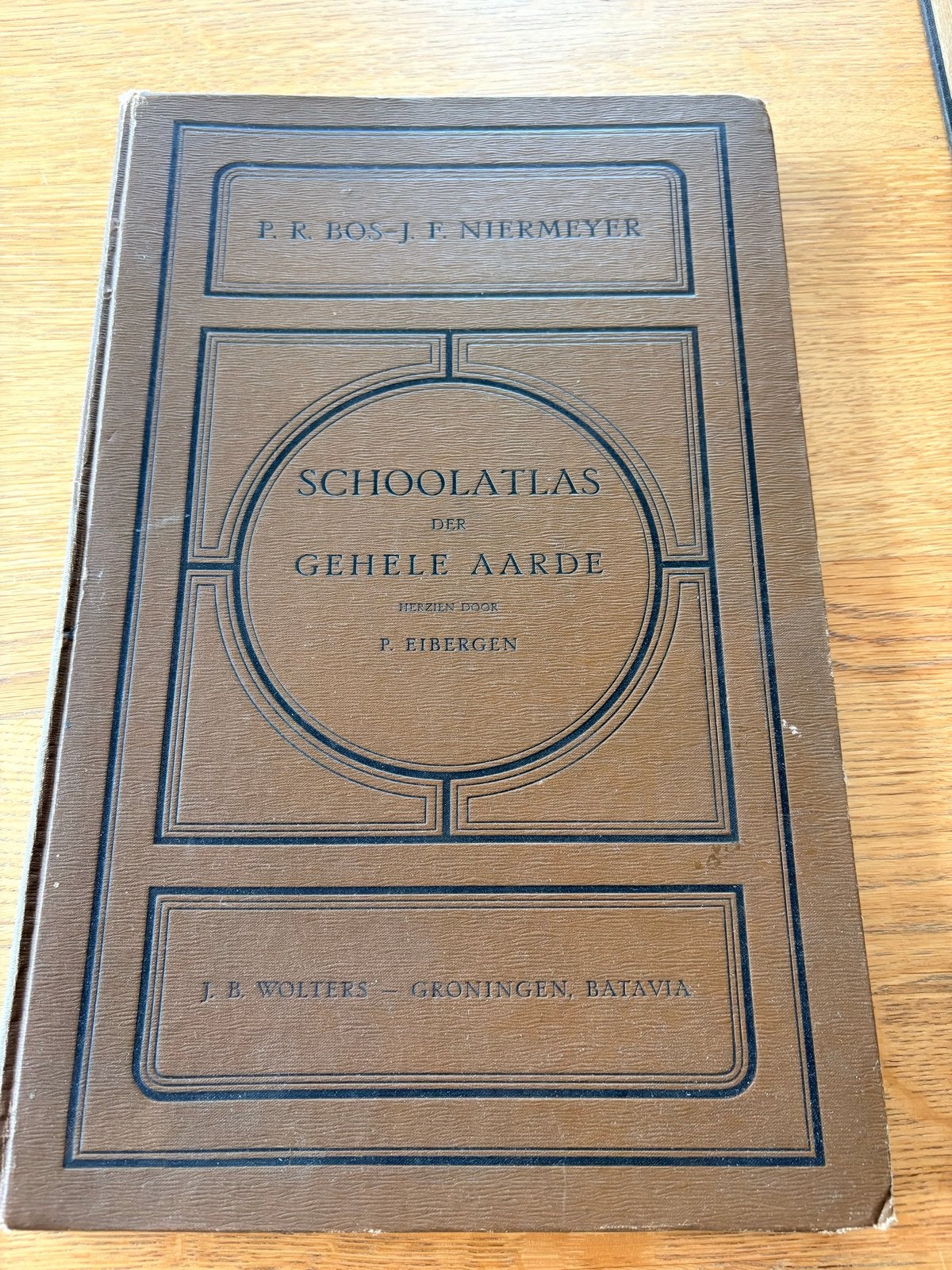 1939 P.R. Bos-J.F. Niermeyer Schoolatlas der Gehele Aarde, Gelezen, Bosatlas, Ophalen of Verzenden, 1800 tot 2000