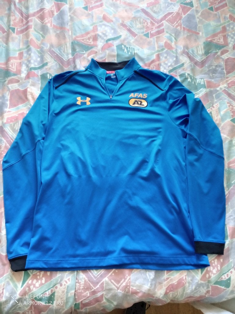 az voetbalshirt geel / blauw - AFAS / rood voetbalsjaal, Verzamelen, Sportartikelen en Voetbal, Ophalen of Verzenden, Zo goed als nieuw
