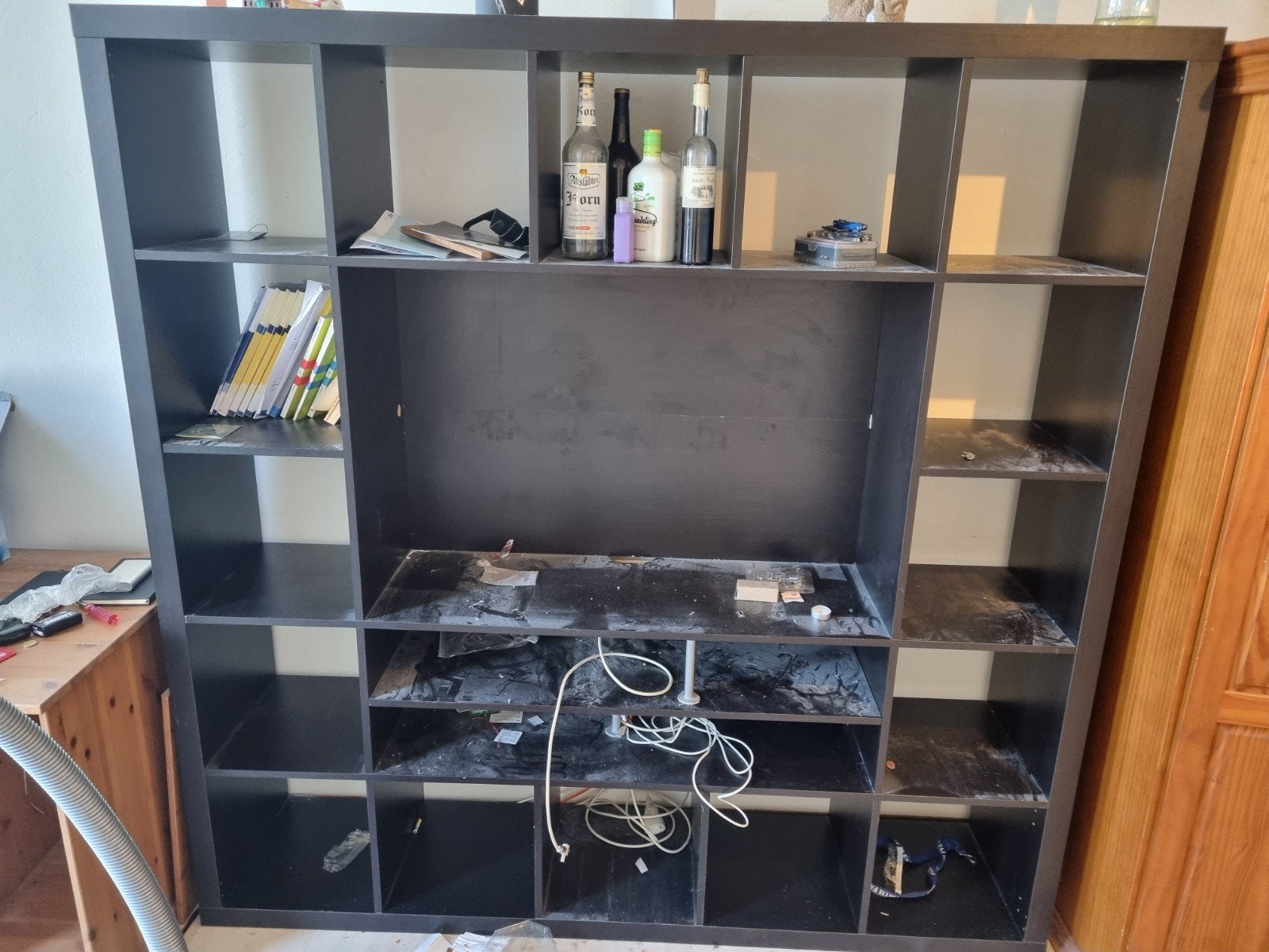 Ikea Kallax TV-meubel - Zwart, Huis en Inrichting, Ophalen, Gebruikt, Modern, Functioneel