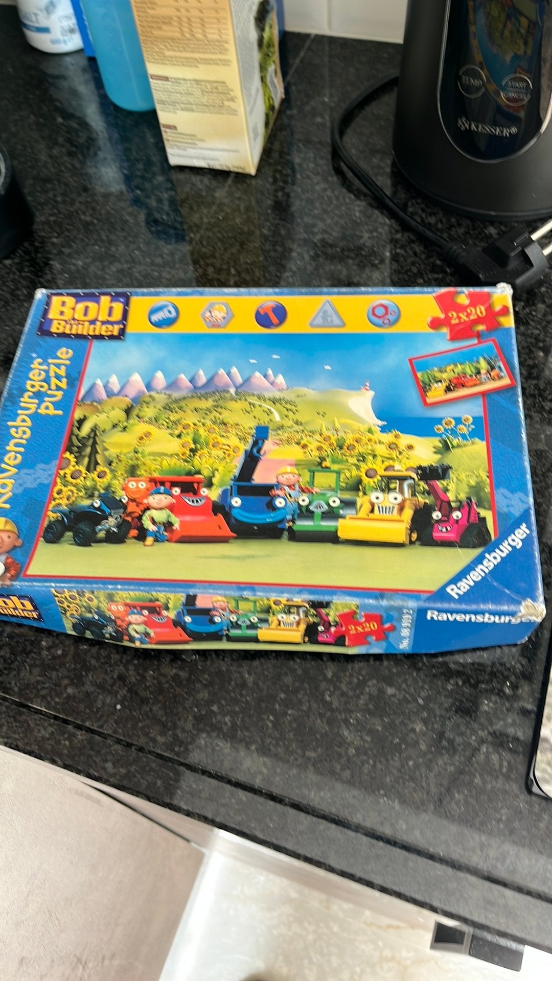 Bob de Bouwer puzzel 2x20 stukjes, Kinderen en Baby's, Speelgoed | Kinderpuzzels, Ophalen of Verzenden, 10 tot 50 stukjes, Gebruikt
