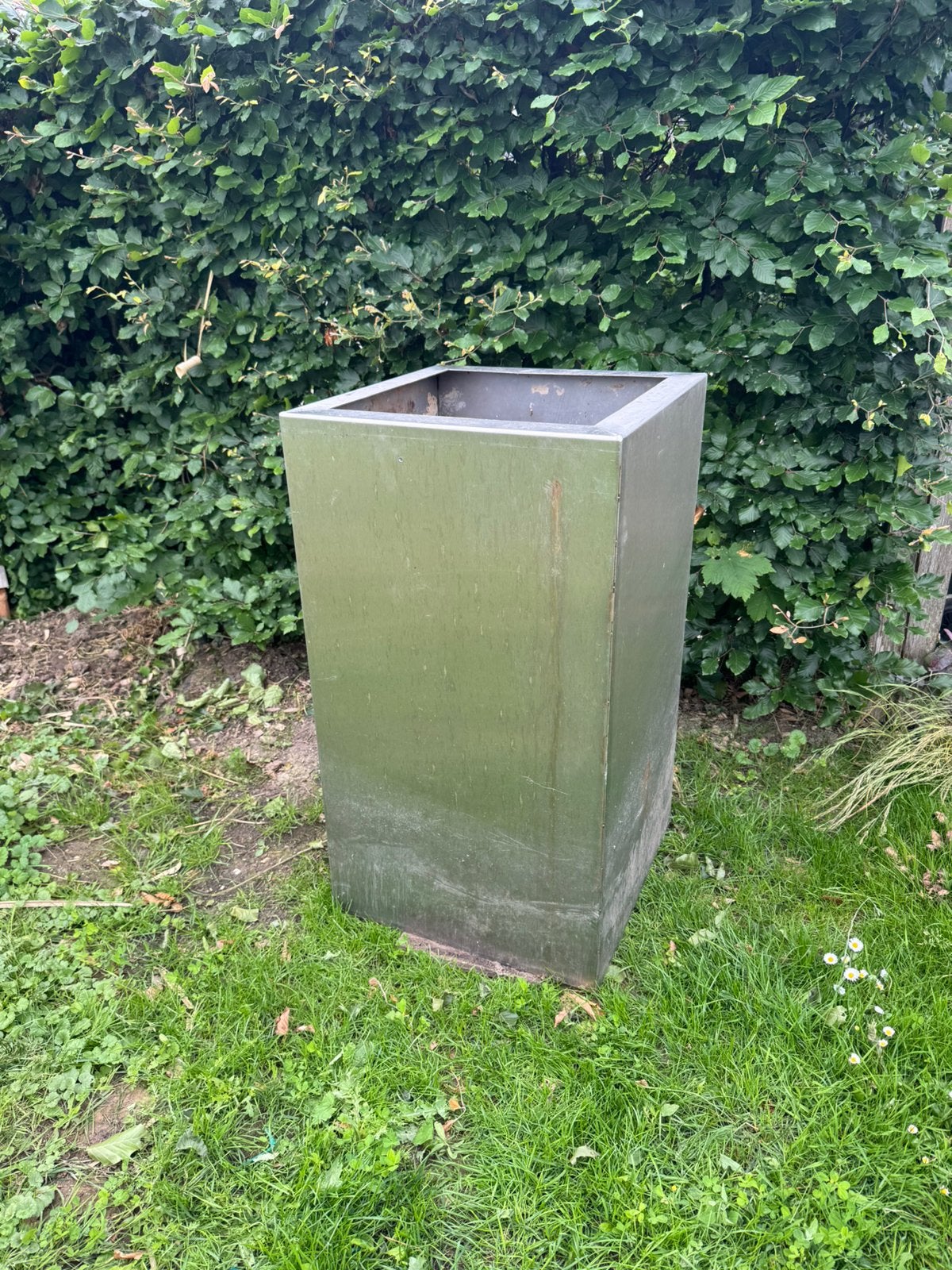 Bloembak bloem pot ingraaf 85x50x50 4 stuks, Tuin en Terras, Bloembakken en Plantenbakken, Ophalen, Rond, Zo goed als nieuw, Metaal