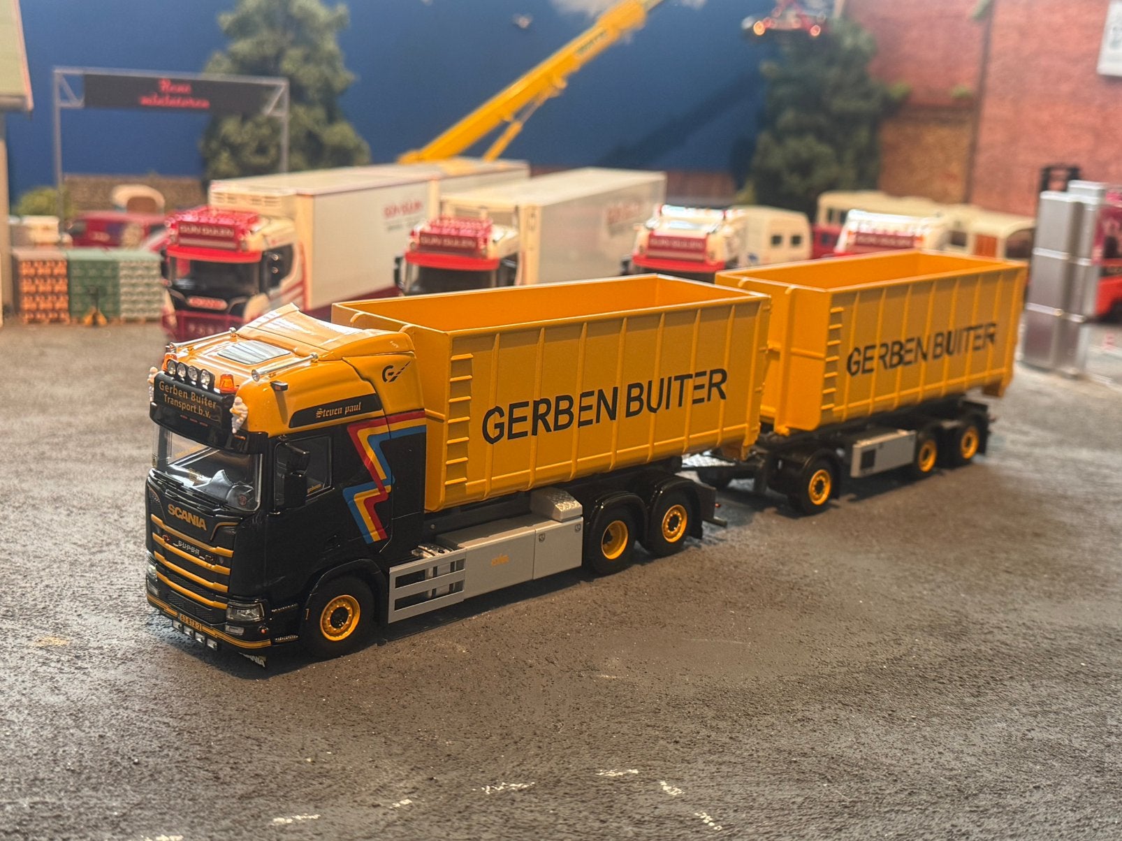 Wsi gerben buiter container auto scania, Hobby en Vrije tijd, Wsi, Wsi, Ophalen of Verzenden, Bus of Vrachtwagen