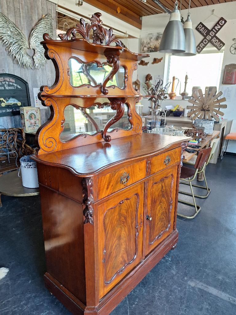 Prachtige Bonheur Biedermeier kast met spiegel, Ophalen, Onbekend, Zo goed als nieuw, Onbekend
