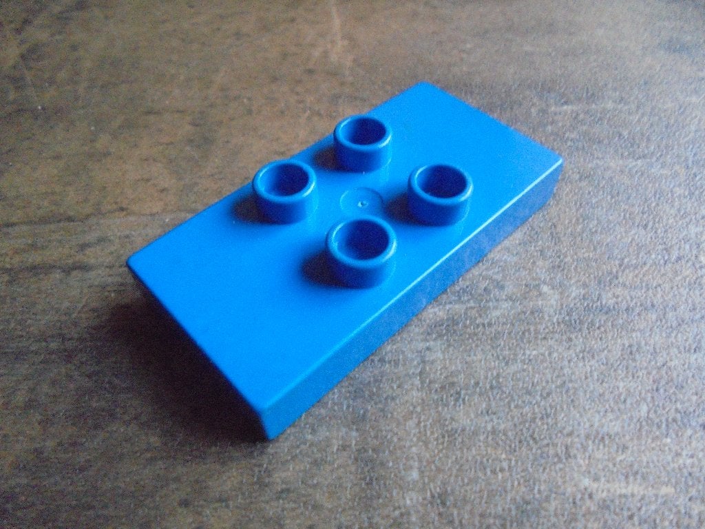 Lego Duplo Tile Modified 2x4x0,5 (zie foto's) 2, Ophalen of Verzenden, Gebruikt, Losse stenen, Duplo