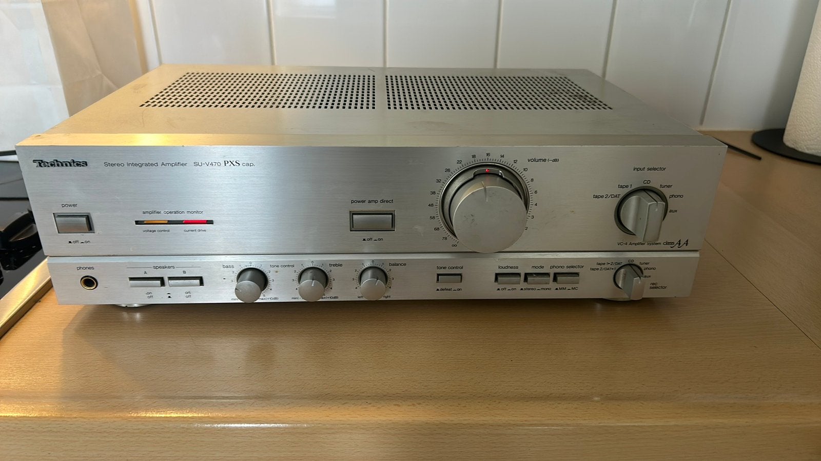 Technics SU-V470 PXS Stereo Geïntegreerde Versterker/vintage, Overige merken, Gebruikt, Ophalen of Verzenden, 60 tot 120 watt