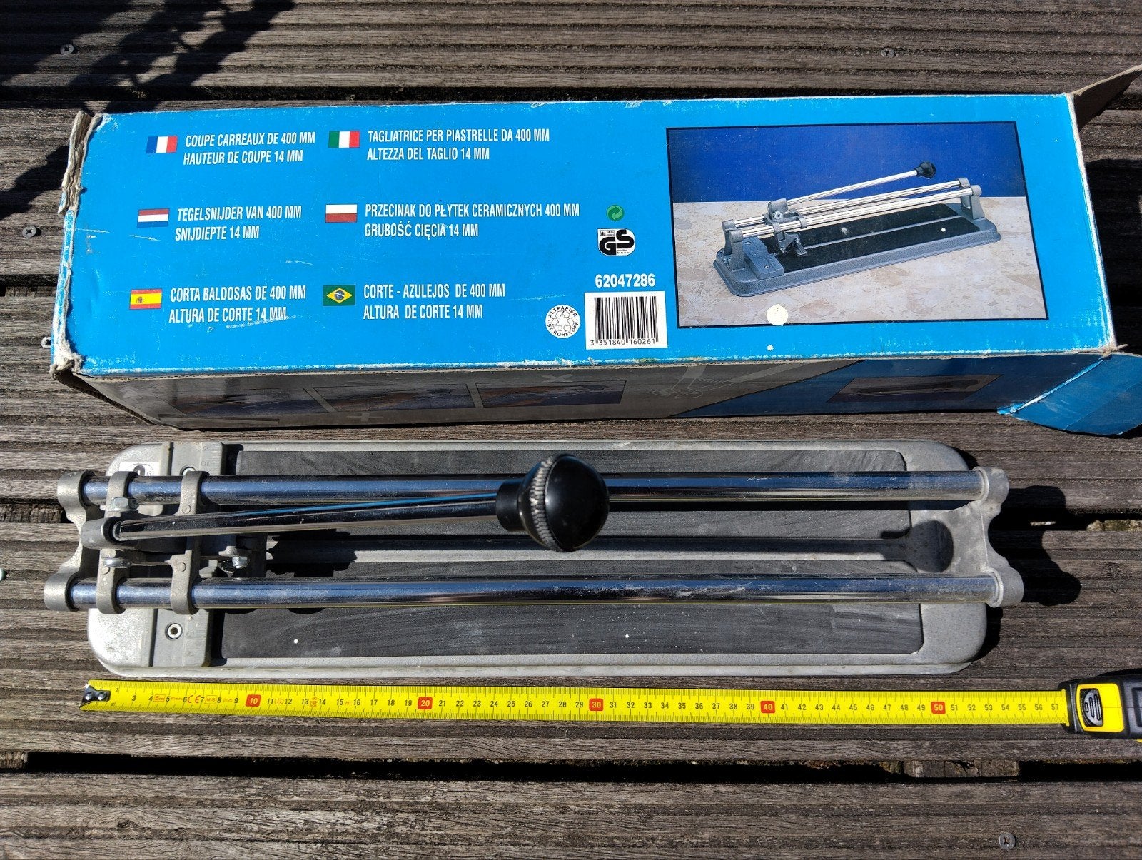 Tegelsnijder 400 mm - Snijdiepte 14 mm, Ophalen, 40 tot 60 cm, Gebruikt, Keramiek