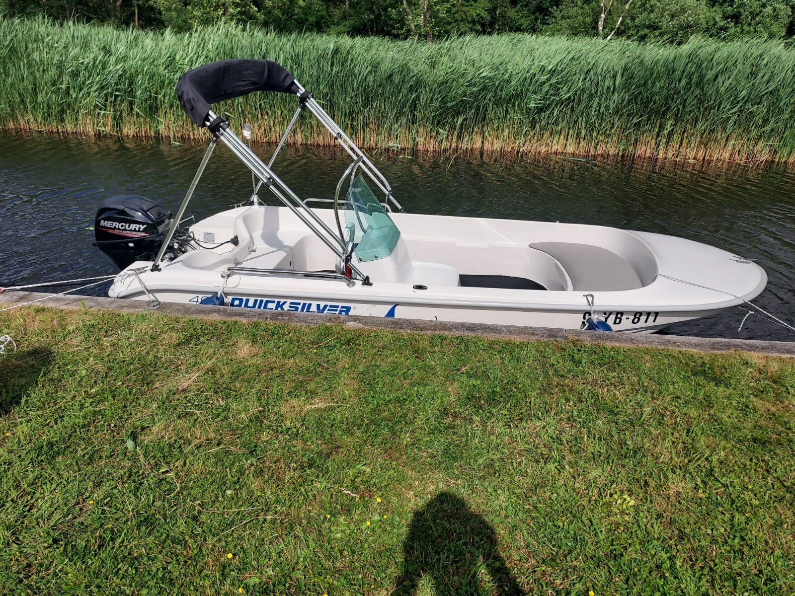 Quicksilver 400 met 15 PK Mercury en trailer, Ophalen, Quicksilver, Buitenboordmotor