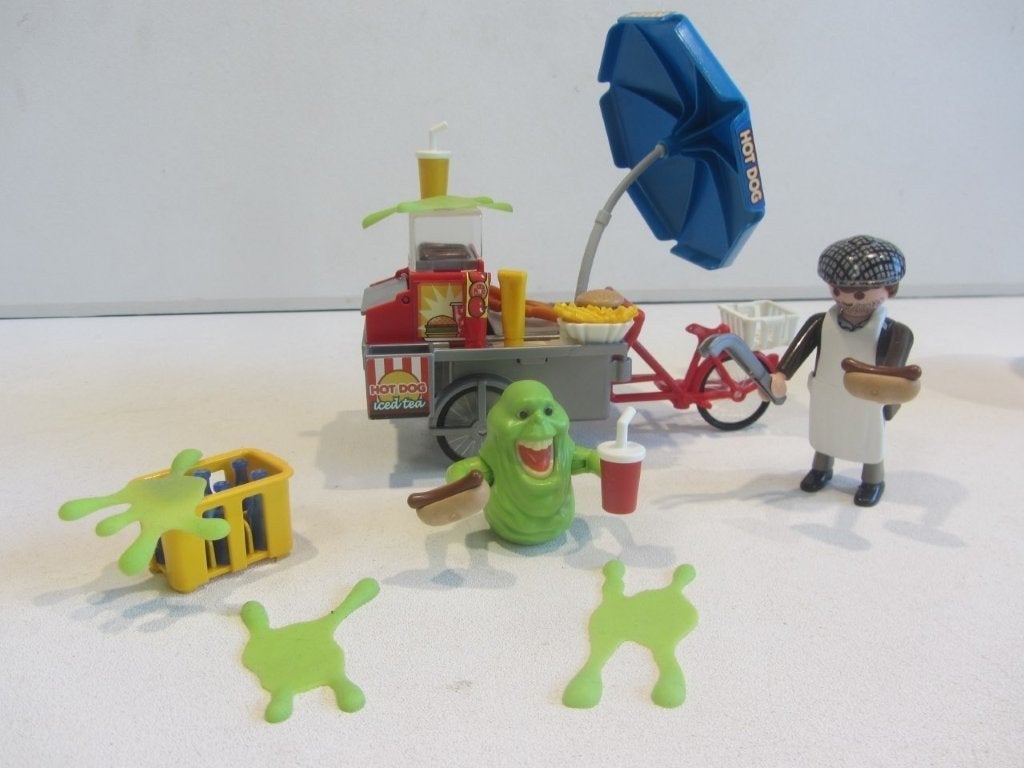 Playmobil ghostbusters  Slimer en hotdogkraam – 9222, Ophalen of Verzenden, Gebruikt, Losse onderdelen