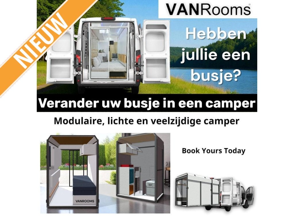 VANRooms, Caravans en Kamperen, Campers, Bedrijf, Buscamper of Camperbus, Overige merken, Overige merken