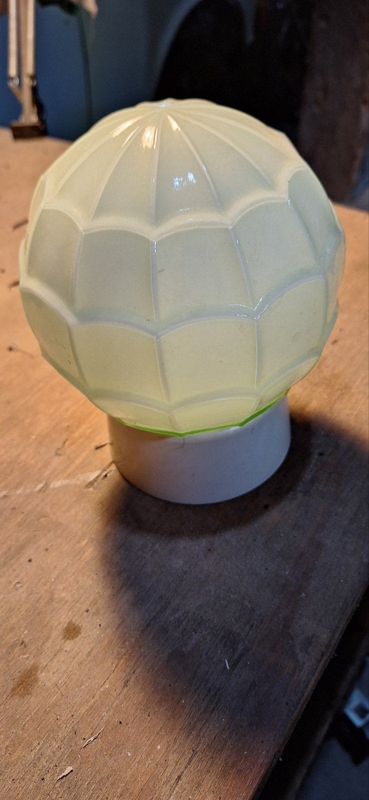 Plafondlamp jaren 20/30, Gebruikt, Groen, Overige fittingen, Ophalen of Verzenden