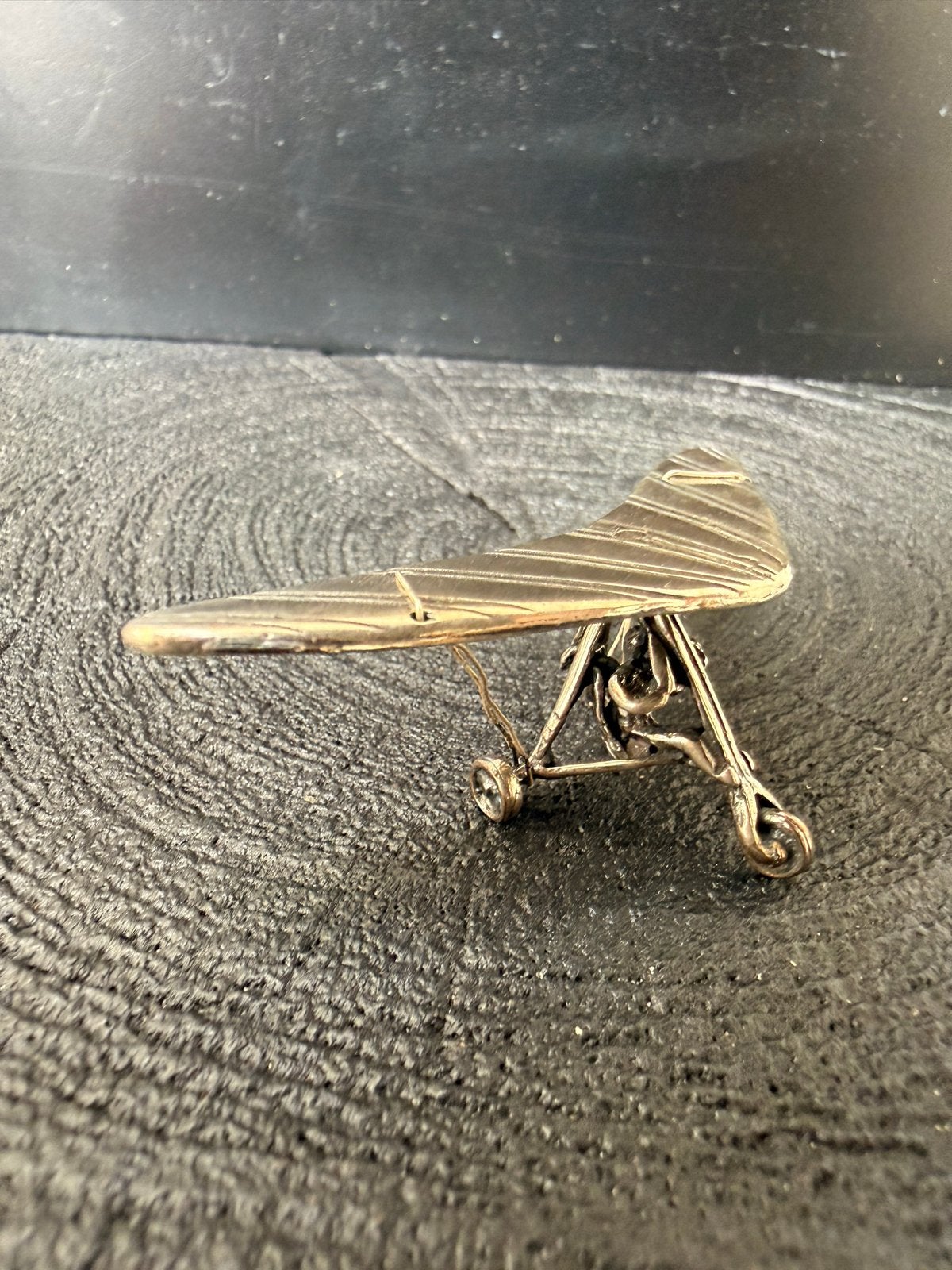 Vintage Zilveren Zweefvliegtuig Miniatuur - 800 Zilver, Verzenden, Zilver